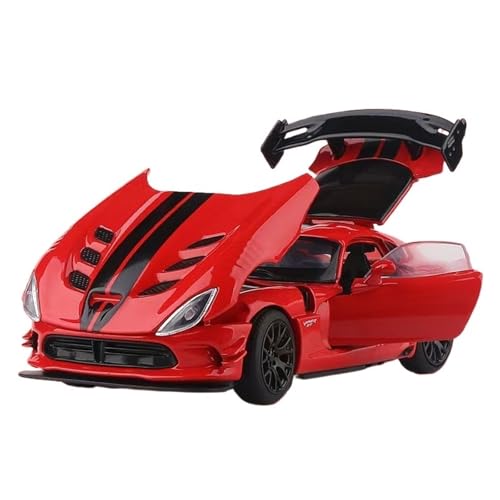 Druckguss 1:32 1:24 for Dodge Challenger SRT Hellcat GT350 GT500 Legierung Auto Modell Sound Und Licht Miniatur Fahrzeug Modell Serie(1:32 Viper Red) von EXYFRUX