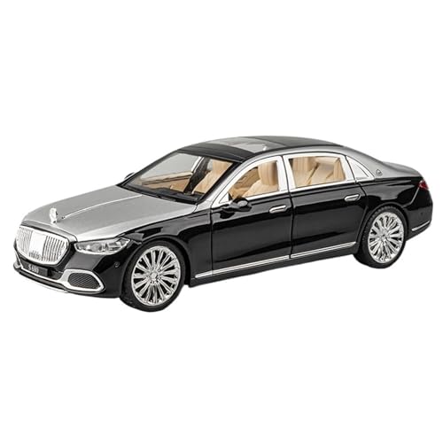 Druckguss 1:32 1:24 for Mercedes-Benz S/G Alle Serien Luxuslimousine SUV Legierung Automodell Sound Und Licht Miniaturfahrzeug Modellserie(1:22 S680 Black) von EXYFRUX