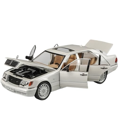 Druckguss 1:32 1:24 for Mercedes-Benz S/G Alle Serien Luxuslimousine SUV Legierung Automodell Sound Und Licht Miniaturfahrzeug Modellserie(1:24 320SEL White) von EXYFRUX