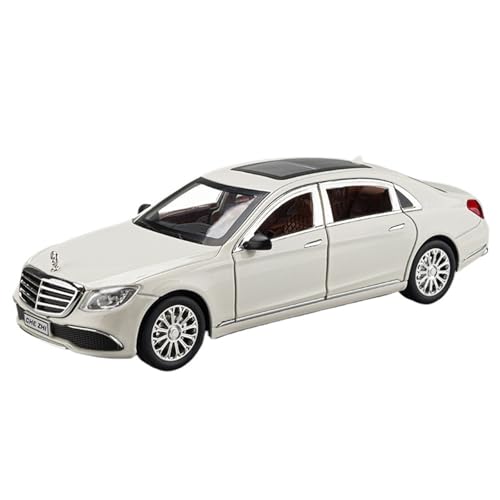 Druckguss 1:32 1:24 for Mercedes-Benz S/G Alle Serien Luxuslimousine SUV Legierung Automodell Sound Und Licht Miniaturfahrzeug Modellserie(1:24 E300 White) von EXYFRUX
