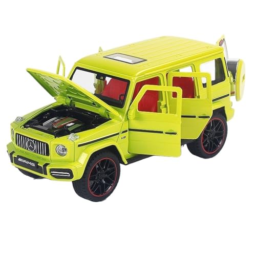 Druckguss 1:32 1:24 for Mercedes-Benz S/G Alle Serien Luxuslimousine SUV Legierung Automodell Sound Und Licht Miniaturfahrzeug Modellserie(1:24 G63 Green) von EXYFRUX