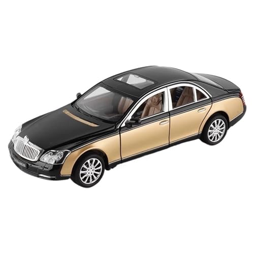 Druckguss 1:32 1:24 for Mercedes-Benz S/G Alle Serien Luxuslimousine SUV Legierung Automodell Sound Und Licht Miniaturfahrzeug Modellserie(1:24 S62 Gold) von EXYFRUX
