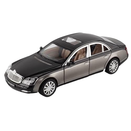 Druckguss 1:32 1:24 for Mercedes-Benz S/G Alle Serien Luxuslimousine SUV Legierung Automodell Sound Und Licht Miniaturfahrzeug Modellserie(1:24 S62 Grey) von EXYFRUX