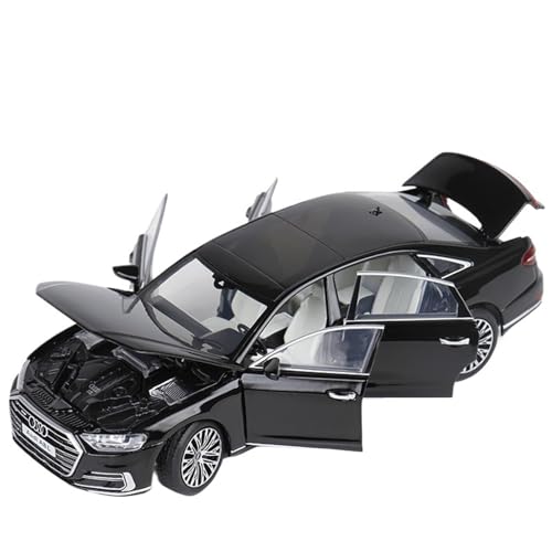 Druckguss 1:32 for Audi A6L A7 A8L RS7 Serie Simulation Sound Und Licht Pullback-Legierung Automodell Miniatur-Fahrzeugmodell(1:32 Black A8L) von EXYFRUX