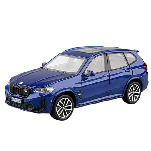 Druckguss 1:32 for BMW X3M Luxus-SUV-Serie Simulation Sound Und Licht Pullback-Legierung Automodell Miniatur-Fahrzeugmodell(Blue) von EXYFRUX