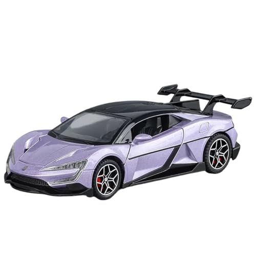 Druckguss 1:32 for BYD UP U9 Sportwagen Legierung Automodell Simulation Vollständig Geöffnete Tür Rückkehr Zur Stromversorgung Miniaturfahrzeugmodell Ornamente(Purple) von EXYFRUX