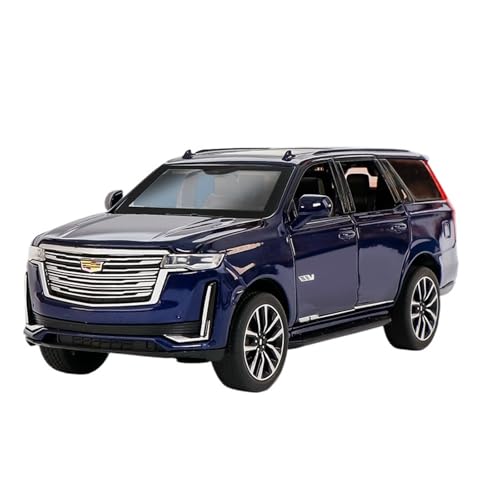 Druckguss 1:32 for Cadillac Escalade XT5 Serie Legierung Auto Modell Simulation Sound Und Licht Miniatur Fahrzeug Modell Ornamente(Escalade Blue) von EXYFRUX