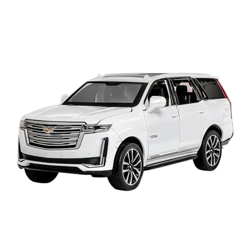 Druckguss 1:32 for Cadillac Escalade XT5 Serie Legierung Auto Modell Simulation Sound Und Licht Miniatur Fahrzeug Modell Ornamente(Escalade White) von EXYFRUX