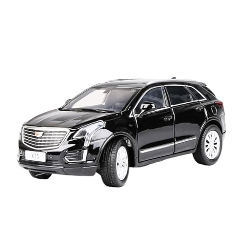 Druckguss 1:32 for Cadillac Escalade XT5 Serie Legierung Auto Modell Simulation Sound Und Licht Miniatur Fahrzeug Modell Ornamente(XT5 Black) von EXYFRUX