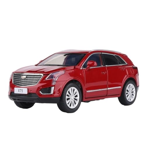Druckguss 1:32 for Cadillac Escalade XT5 Serie Legierung Auto Modell Simulation Sound Und Licht Miniatur Fahrzeug Modell Ornamente(XT5 Red) von EXYFRUX