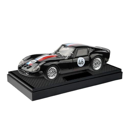 Druckguss 1:32 for Ferrari 250 GTO Simulation Legierung Automodell Sound Und Licht Vollständig Geöffnete Tür Miniaturfahrzeugmodellsammlung(Black) von EXYFRUX