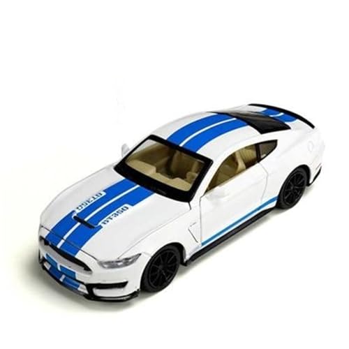 Druckguss 1:32 for Ford Mustang Shelby GT350 Simulation Legierung Automodell Vollständig Geöffnete Tür Pull Back Fahrzeugmodell Sammlung Ornamente(White) von EXYFRUX