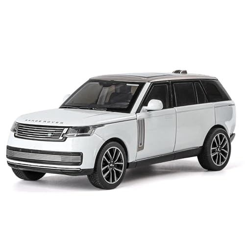Druckguss 1:32 for Land Range Rover 2022 SUV Legierung Automodell Simulation Vollständig Geöffnete Tür Ton Und Licht Miniaturfahrzeugmodell(White) von EXYFRUX