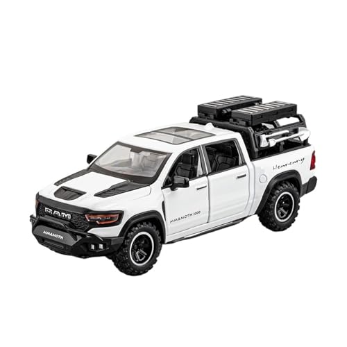 Druckguss 1:32 for Land Rover Defender Van Outdoor Camper Simulation Legierung Automodell Miniatur Sound Und Licht Pull-Back-Modellfahrzeug(Mammoth White) von EXYFRUX