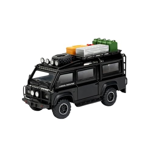 Druckguss 1:32 for Land Rover Defender Van Outdoor Camper Simulation Legierung Automodell Miniatur Sound Und Licht Pull-Back-Modellfahrzeug(Van Black) von EXYFRUX