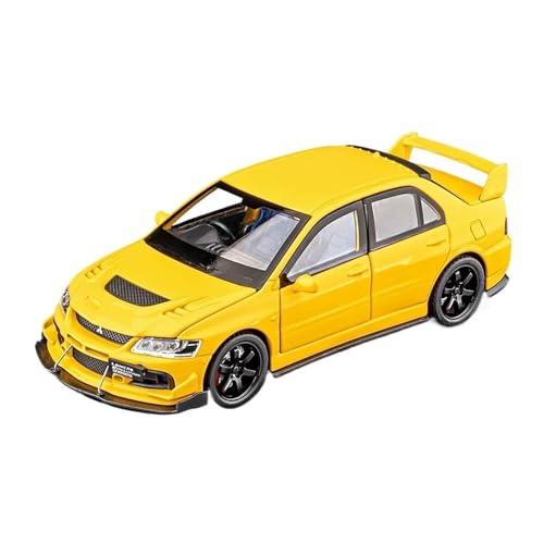 Druckguss 1:32 for Mitsubishi EVO 3th Legierung Auto Modell Simulation Sound Und Licht Miniatur Fahrzeug Modell Ornamente Sammlung Serie(Yellow) von EXYFRUX