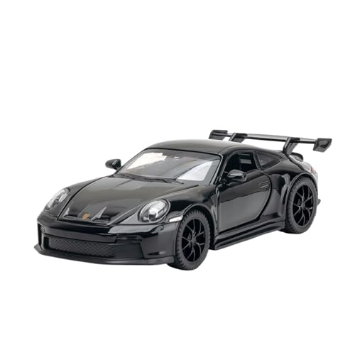 Druckguss 1:32 for Porsche 911 Macan Cayenne Simulation Legierung Automodell Sound Und Licht Pullback-Auto Vollständig Geöffnete Tür Fahrzeugmodell(911 Black) von EXYFRUX