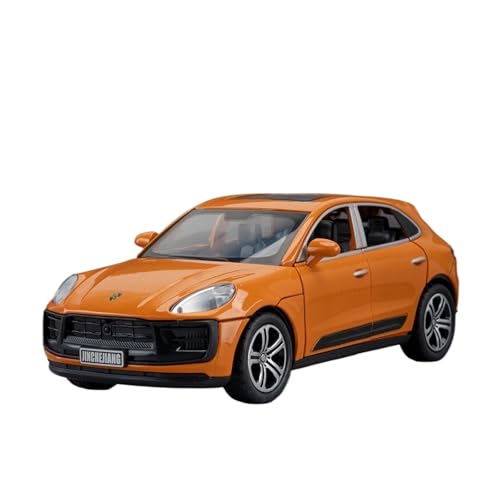 Druckguss 1:32 for Porsche Macan Off-Road-SUV Simulation Legierung Automodell Sound Und Licht Pull Back Fahrzeug Sammlung Ornamente(Orange) von EXYFRUX