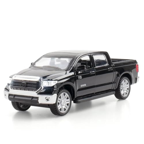Druckguss 1:32 for Toyota Tundra Off-Road Pickup Truck Legierung Automodell Vollständig Geöffnete Tür Ton Und Licht Miniaturfahrzeugmodell(Black) von EXYFRUX