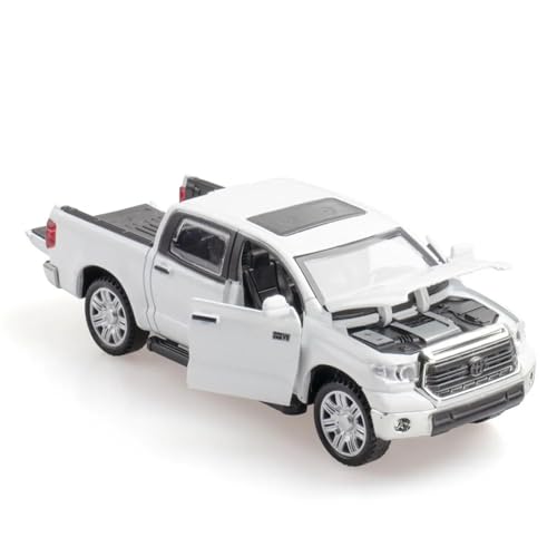 Druckguss 1:32 for Toyota Tundra Off-Road Pickup Truck Legierung Automodell Vollständig Geöffnete Tür Ton Und Licht Miniaturfahrzeugmodell(White) von EXYFRUX