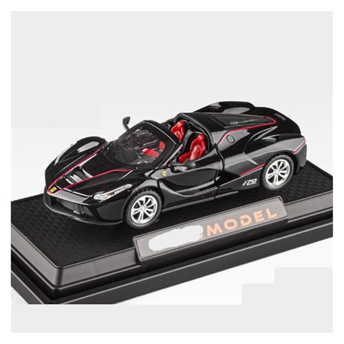 Druckguss 1:36 for Ferrari LaFerrari Cabrio-Sportwagen Legierung Automodell Simulation Sound Und Licht Miniaturfahrzeug Modellserie(Black) von EXYFRUX