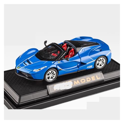 Druckguss 1:36 for Ferrari LaFerrari Cabrio-Sportwagen Legierung Automodell Simulation Sound Und Licht Miniaturfahrzeug Modellserie(Blue) von EXYFRUX