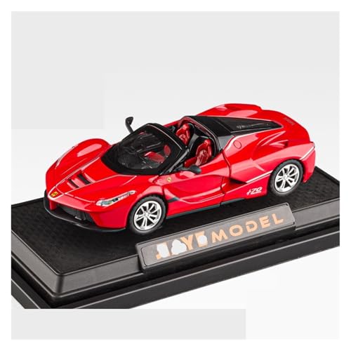 Druckguss 1:36 for Ferrari LaFerrari Cabrio-Sportwagen Legierung Automodell Simulation Sound Und Licht Miniaturfahrzeug Modellserie(Red) von EXYFRUX