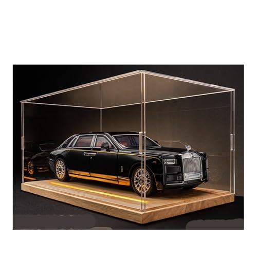 Druckguss Großes 1:18 for Rolls-Royce Phantom Legierungsautomodell Simulation Ton Und Licht Pullback Vollständig Geöffnetes Türfahrzeugmodell(Black with Base) von EXYFRUX