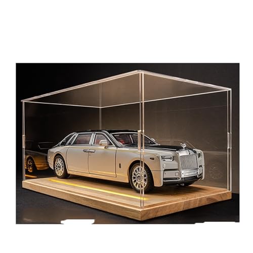 Druckguss Großes 1:18 for Rolls-Royce Phantom Legierungsautomodell Simulation Ton Und Licht Pullback Vollständig Geöffnetes Türfahrzeugmodell(White and Black with Base) von EXYFRUX