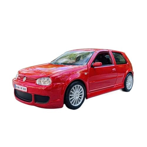 Druckguss Simulation 1:24 for Volkswagen Klassischer Golf R32 Automodell Aus Druckgusslegierung, Statisches Modell Maßstab Exquisite Sammlung, (Red) von EXYFRUX