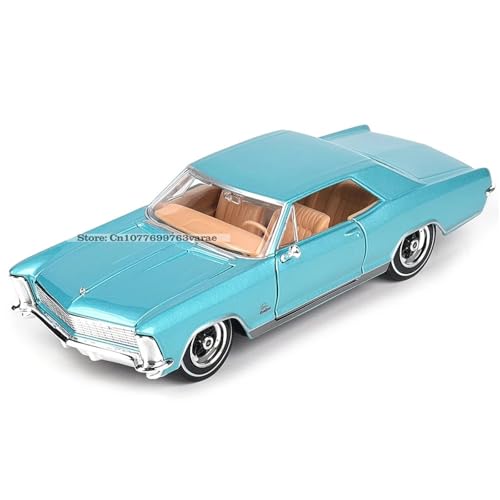 Druckguss Simulation 1:26 for Buick Riviera 1965 Klassisches Retro-Automodell Aus Druckgusslegierung, Statisches Maßstabmodell, Exquisite Sammlung(Blue) von EXYFRUX