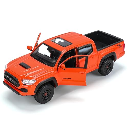 Druckguss Simulation 1:27 Das Neue for Toyota 2023 Tacoma TRD Pro Druckguss-Legierung Automodell Statisches Maßstabmodell Exquisite Sammlung(Orange) von EXYFRUX