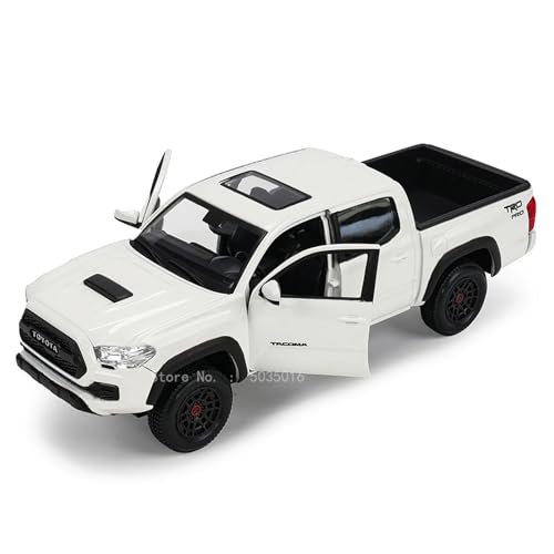 Druckguss Simulation 1:27 Das Neue for Toyota 2023 Tacoma TRD Pro Druckguss-Legierung Automodell Statisches Maßstabmodell Exquisite Sammlung(White) von EXYFRUX