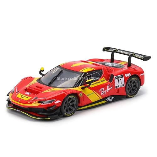 Druckguss Simulation 1:43 for Ferrari 296 GT3 Rennautomodell Aus Druckgusslegierung, Statisches Maßstabmodell, Exquisite Collection Präsentiert von EXYFRUX