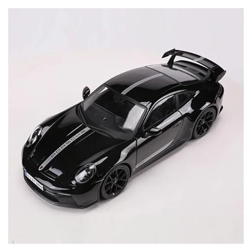 EXYFRUX 1:18 for Porsche 2022 911 GT3 Sportwagen Legierung Automodell Statische Miniaturfahrzeugmodell Dekorationssammlung(Black) von EXYFRUX