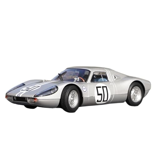 EXYFRUX Druckguss 1/18 for Porsche 904 GTS Komplett Geschlossenes Legierungsautomodell Sammlerstücke Statische Miniaturfahrzeugmodelldekoration(Silver) von EXYFRUX