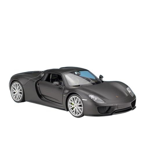 EXYFRUX Druckguss 1/24 for Porsche 918 911 Turbo 356A Speedster Legierung Cabrio Automodell Vollständig Geöffnete Tür Fahrzeugmodell Dekoration(918 Matt Black) von EXYFRUX