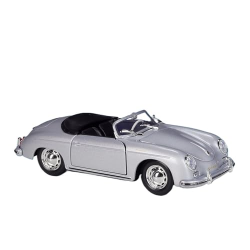 EXYFRUX Druckguss 1/24 for Porsche 918 911 Turbo 356A Speedster Legierung Cabrio Automodell Vollständig Geöffnete Tür Fahrzeugmodell Dekoration(Speedster Cabriolet Silver) von EXYFRUX