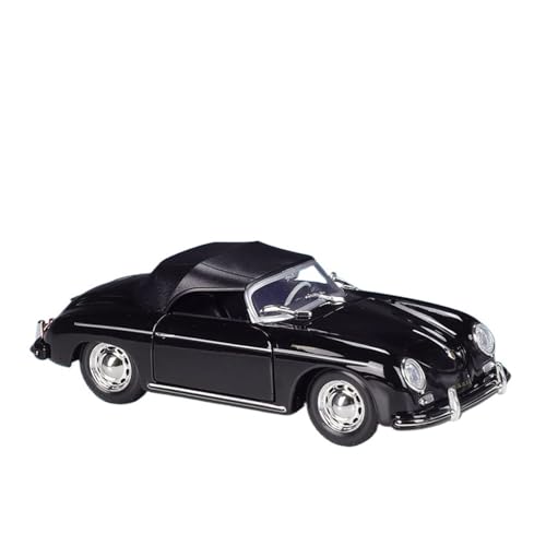 EXYFRUX Druckguss 1/24 for Porsche 918 911 Turbo 356A Speedster Legierung Cabrio Automodell Vollständig Geöffnete Tür Fahrzeugmodell Dekoration(Speedster Drophead Black) von EXYFRUX