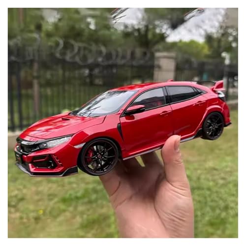 EXYFRUX Druckguss 1:18 for Honda 2021 Civic Type R FK8 Legierung Auto Modell Simulation Vollständig Geöffnet Miniatur Fahrzeug Modell Dekoration(Red) von EXYFRUX