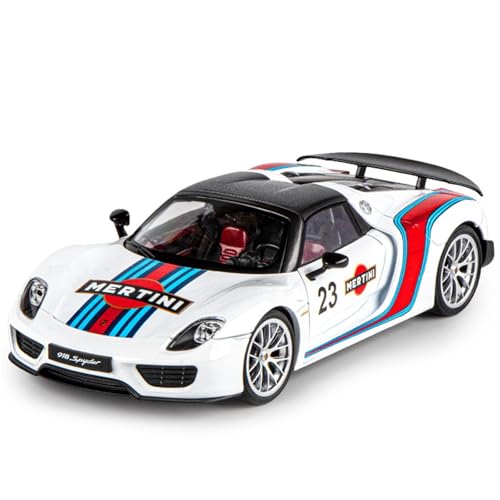 EXYFRUX Druckguss 1:18 for Porsche 918 Martini Supercars Diecast Legierung Auto Modell Miniatur Simulation Fahrzeug Modell Ornamente(Blue) von EXYFRUX