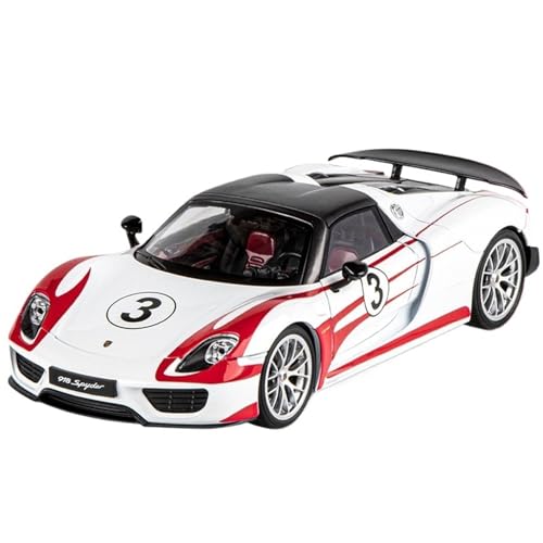 EXYFRUX Druckguss 1:18 for Porsche 918 Martini Supercars Diecast Legierung Auto Modell Miniatur Simulation Fahrzeug Modell Ornamente(Red) von EXYFRUX