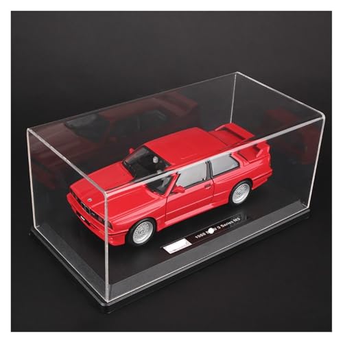 EXYFRUX Druckguss 1:24 for BMW M3 E30 Vintage 3er-Serie Legierung Sportwagen Modellsammlung Simulation Vollständig Geöffnete Tür Miniatur-Fahrzeugmodell(Red with Display Box) von EXYFRUX