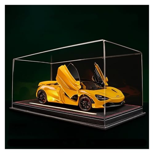 EXYFRUX Druckguss 1:24 for McLaren 720S Supercar Legierung Automodell Simulation Sound Und Licht Pullback Automodellsammlung Mit Displaybox(Yellow) von EXYFRUX