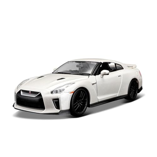EXYFRUX Druckguss 1:24 for Nissan 2017 GT-R Sportwagensimulation Legierungsautomodell Vollständig Geöffnete Tür Fahrzeugmodell-Dekorationssammlung(White) von EXYFRUX