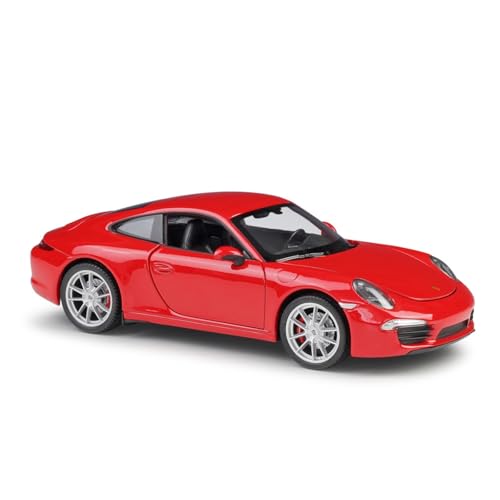 EXYFRUX Druckguss 1:24 for Porsche 911 GT3 RS Spyder Carrera Sportwagen Legierung Automodell Simulation Vollständig Offene Tür Miniaturfahrzeugmodell(Carrera S red) von EXYFRUX