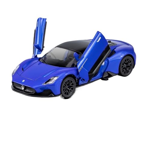 EXYFRUX Fahrzeuge aus Druckgusslegierung 1:32 1:22 for Maserati MC20 Sportwagen Druckguss-Legierung Automodelle Sound Und Licht Pull-Back Statisches Fahrzeugmodell Sammlerautos(1:32 Blue) von EXYFRUX