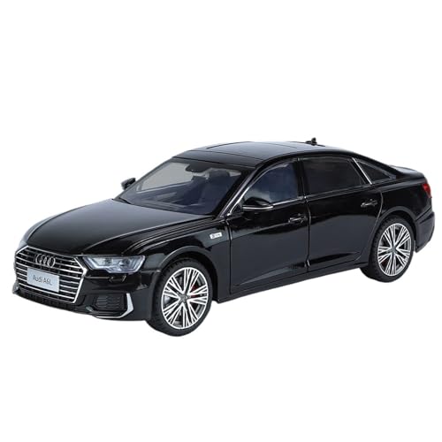 EXYFRUX Fertiges Modellauto Großer 1/18 Für Audi A6L Simulationslegierauto -Modell Modell Rückenschall- Und Lichtfahrzeugmodellsammlung Dekoration(Black) von EXYFRUX