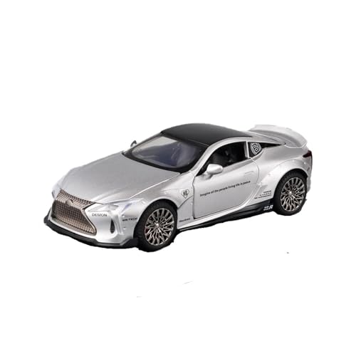 EXYFRUX Fertiges Modellauto Legierung 1:32 for Lexus LC500 Luxusautos Simulation Automodell Sound Und Licht Fahrzeugmodell Miniaturmodell Auto(Silver) von EXYFRUX