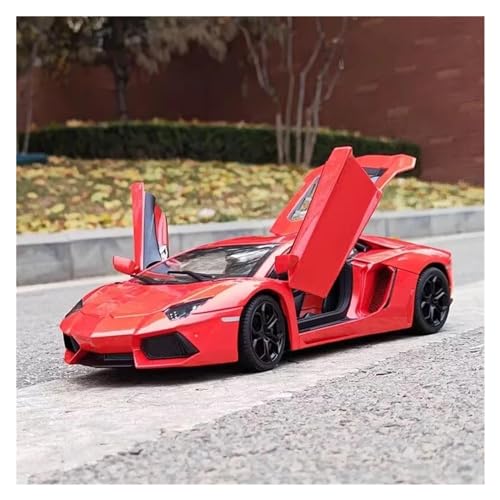 Fahrzeuge aus Druckgusslegierung 1:18 for Lamborghini Aventador Supercar Legierung Druckguss Auto Modell Statische Simulation Fahrzeug Modell Sammeln Hobby Geben Sammlerautos(Red) von EXYFRUX